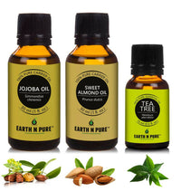 Thumbnail for Earth N Pure Essential Oils (Jojoba, Sweet Almond & Tea Tree) Combo - Distacart