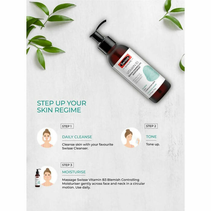 Swisse Skincare Vit B3 Blemish Moisturiser With Green Tea & Willow Bark Extract - Distacart