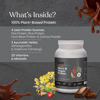 Thumbnail for Kapiva Ayurveda Men's Vegan Protein - Chocolate Flavour