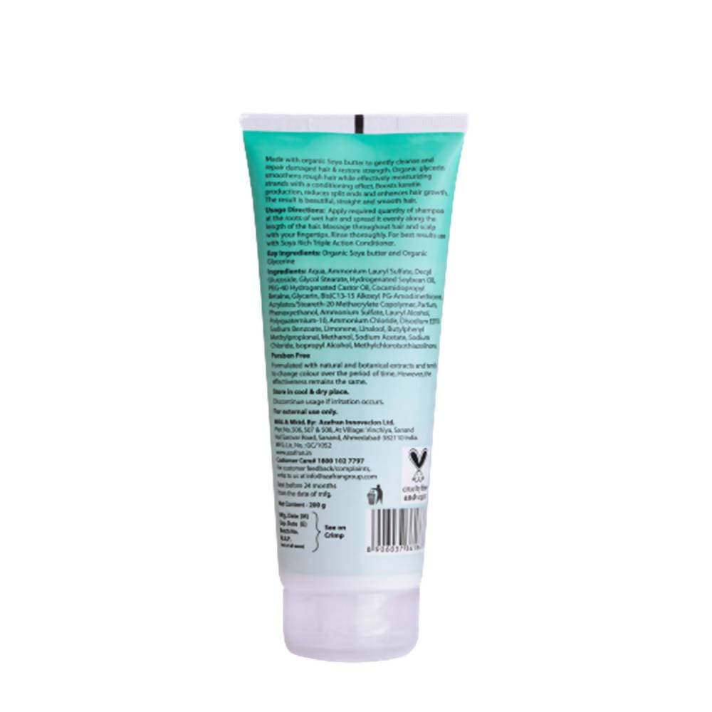 Azafran Organics Soya Rich Triple Action Shampoo - Distacart