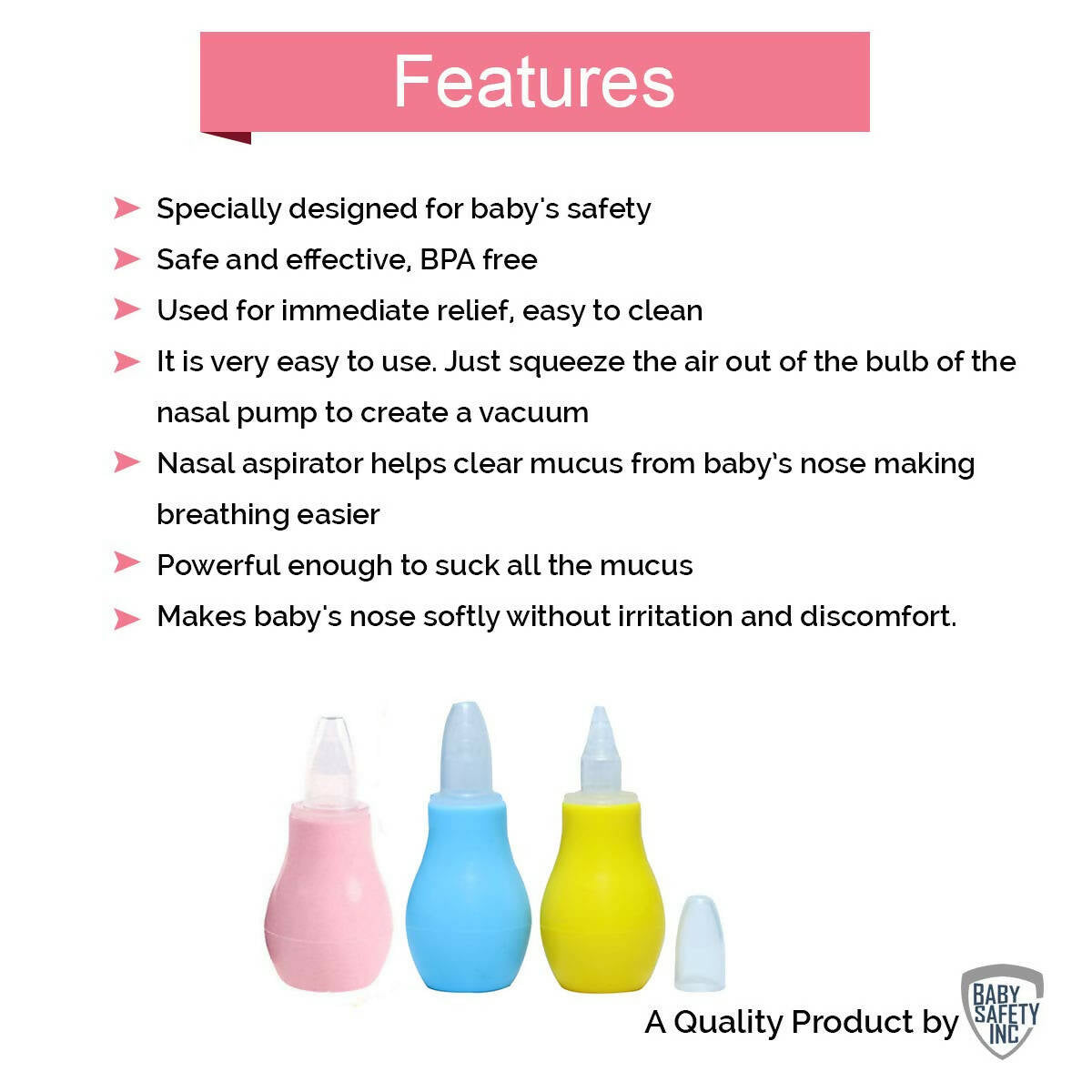 Buy Safe-O-Kid Silicone Baby Nasal Aspirator Vacuum Sucker Instant