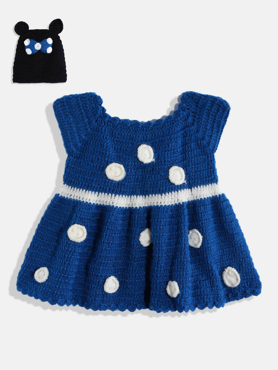 ChutPut Hand knitted Crochet Wool Queen Dress - Blue - Distacart