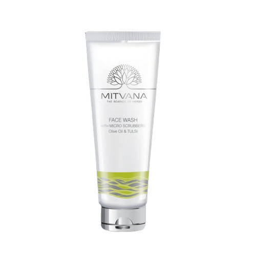 Mitvana Face Wash with Micro Scrubbers (with Olive & Tulsi) - Distacart