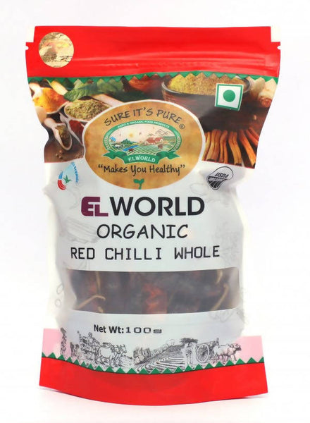 El World Organic Red Chilli Whole - Distacart