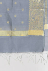 Thumbnail for Mominos Fashion Moeza Women's Banarsi Silk Woven Design Grey Dupatta - Distacart