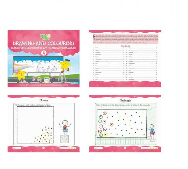 Rising Star Kids Learning Drawing, Colouring & Art Activity Book for Nursery Set of 2| Learn To Colour| Paper Folding Activity Book| Ages 3-4 Years - Distacart