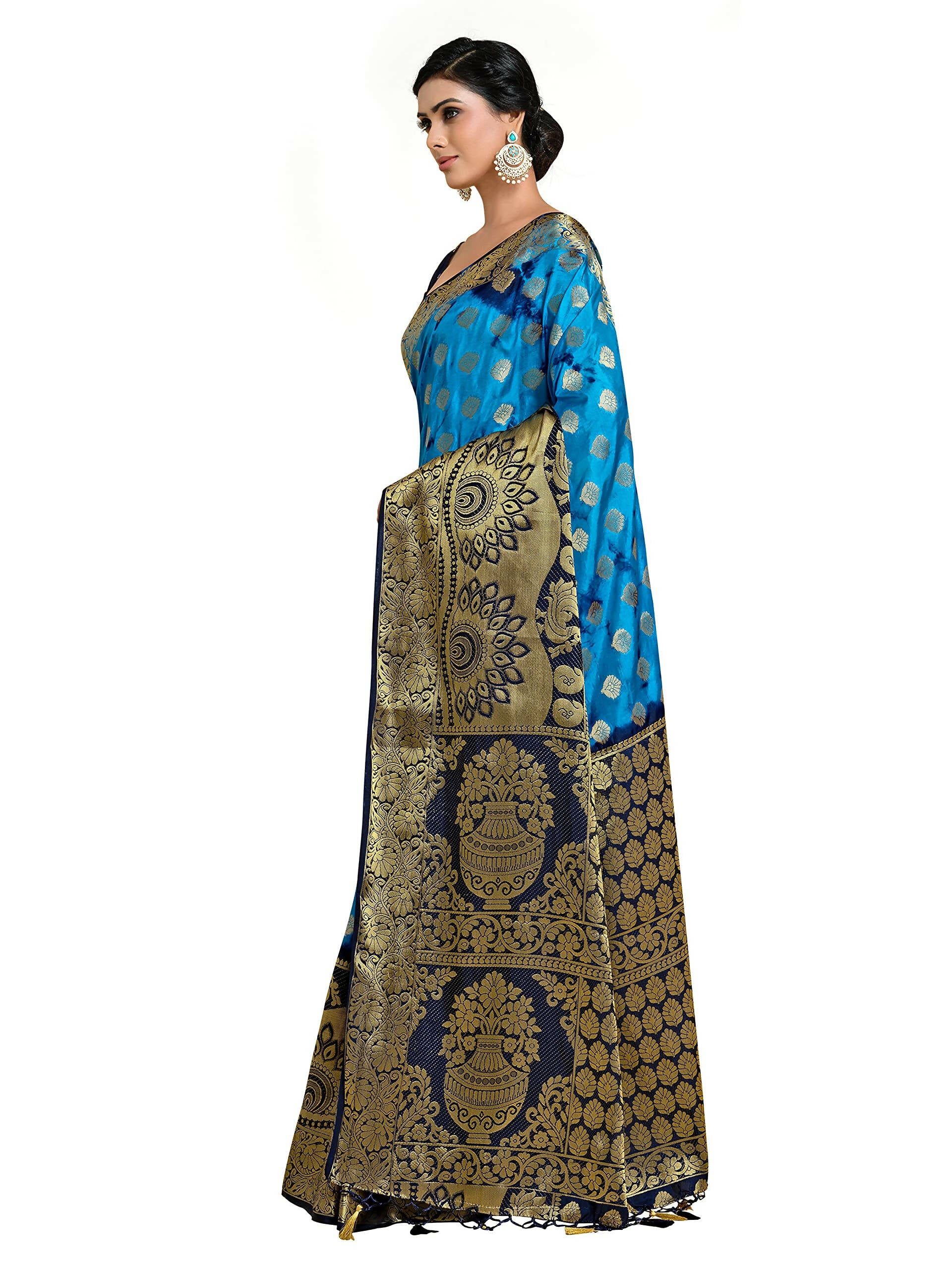 Mimosa Women's Banarasi Art Silk Multicolor Saree - Distacart