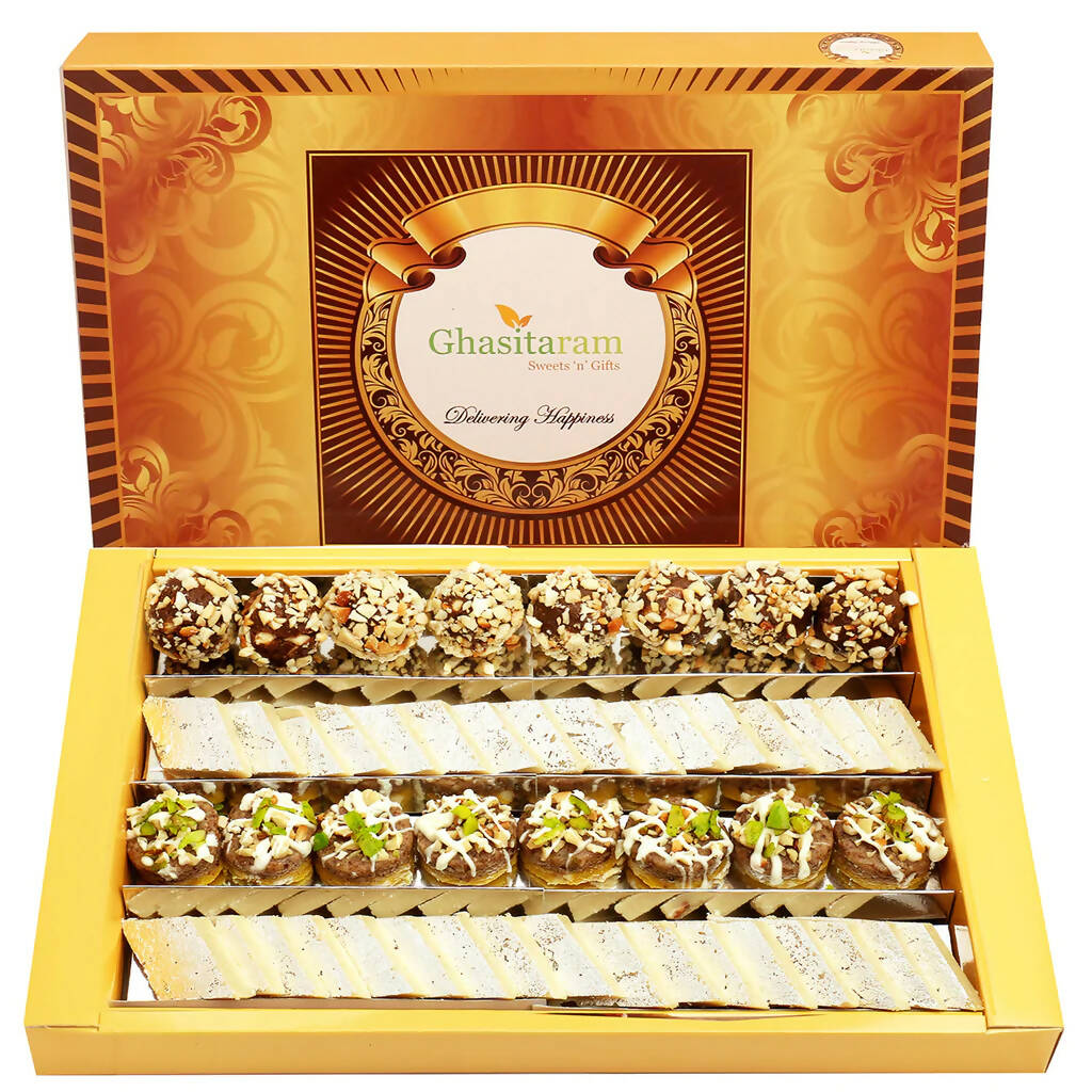 Ghasitaram Assorted Box Pure Kaju Katlis, Dryfruit Sweets - Distacart