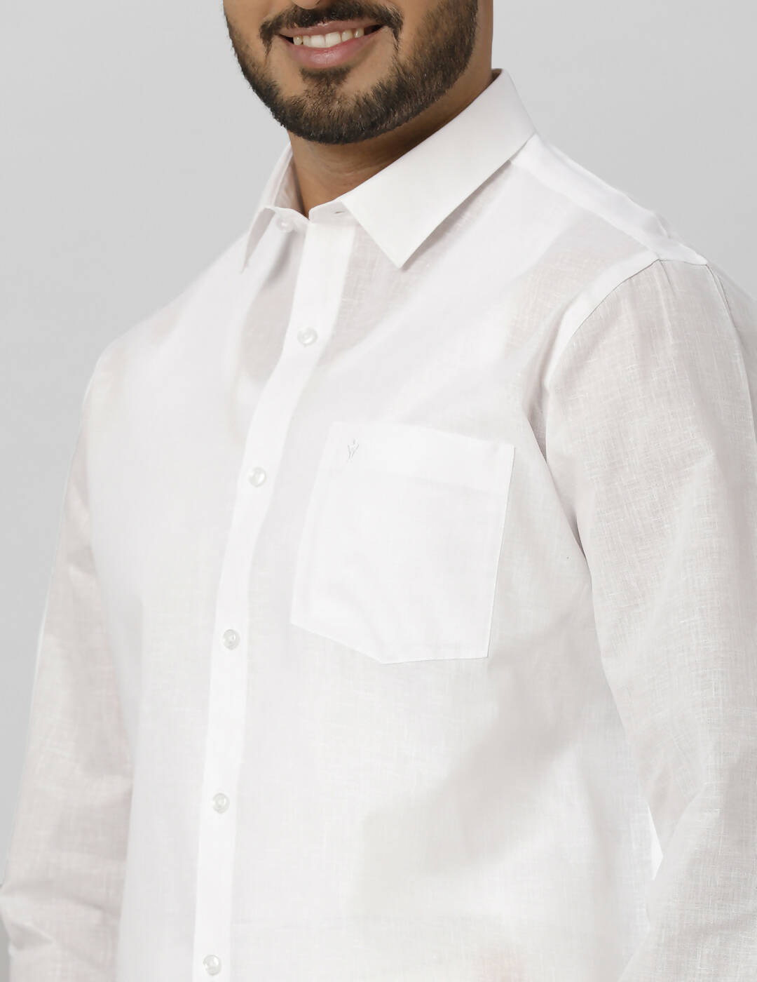 Ramraj Cotton Mens Full Sleeve Formal Poly Cotton White Shirt - Distacart