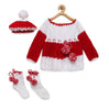 ChutPut Hand knitted Floral Crochet Wool Dress - Red - Distacart