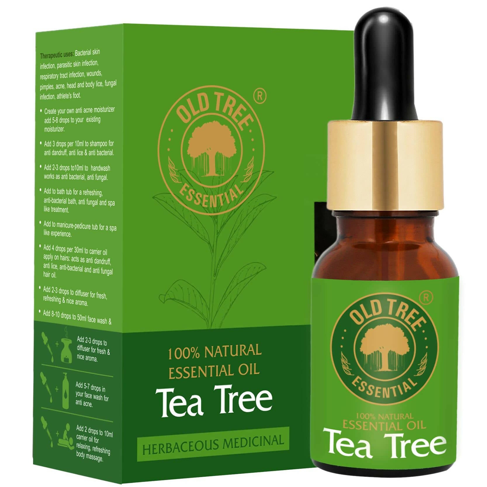 Old Tree Essential Pure & Natural Tea Tree Essential Oil - Distacart