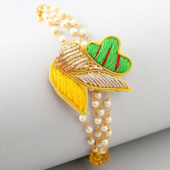 Meenakari Glimming Rakhi & Cadbury Silk Chocolates - Distacart