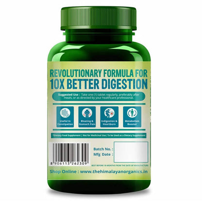 Himalayan Organics Digestive Enzyme 375 mg Potent Enszyme Complex, Supports Healthy Digestion: 90 Capsules