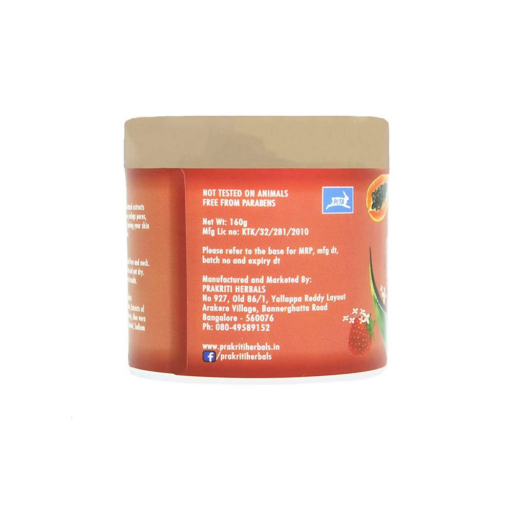 Prakriti Herbals Detox and Glow Strawberry Papaya Face Pack