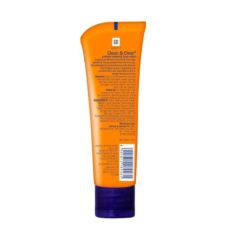 Clean & Clear Pimple Clearing Face Wash - Distacart