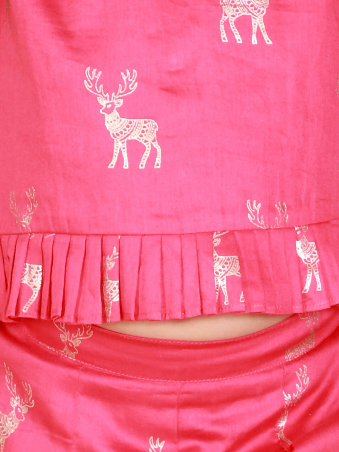Lil Drama Girls Top With Pant Set - Pink - Distacart