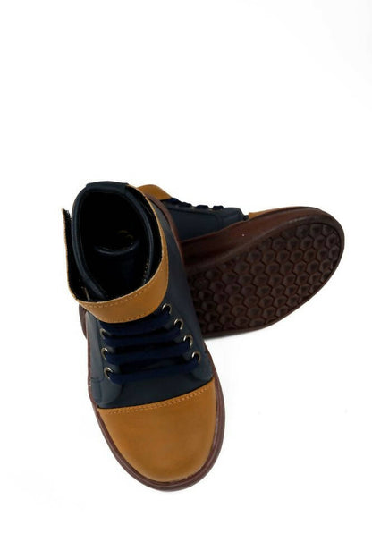 Tiny Bugs Boys Party Wear Mid Top Boots - Navy - Distacart