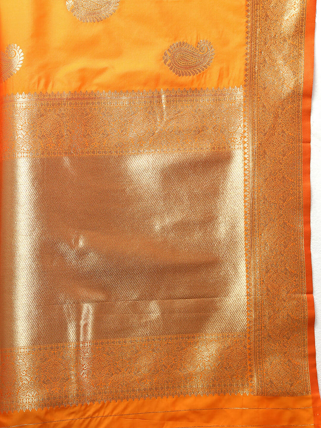 Lorenvalley Fashion Orange Soft Silk Woven Design Gold Zari Weaving Saree - Distacart