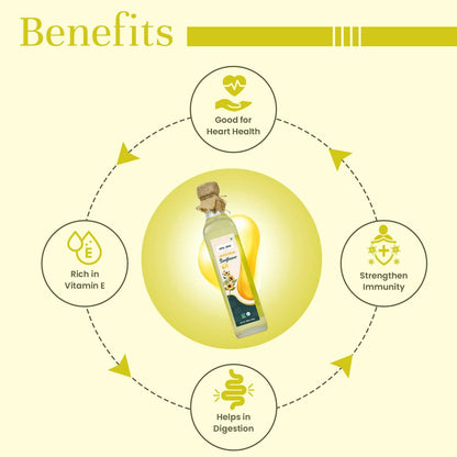 Upaveda Organic Cold Pressed Sunflower Oil - Distacart