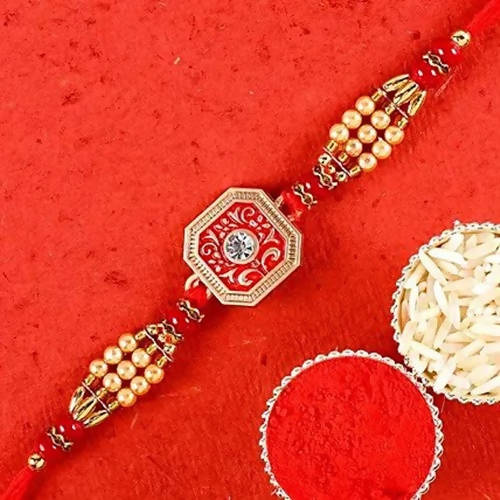 Elegant American Diamond Rakhi