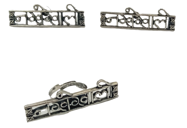 Silver-Plated Alloy Silver Oxidised Ring And Earring Combo - The Pari - Distacart