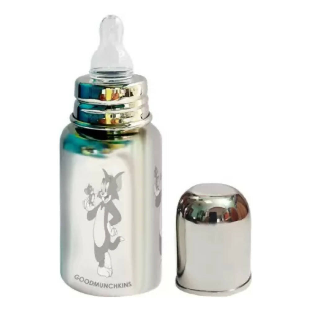 Goodmunchkins Stainless Steel Feeding Bottle 304 Grade Steel, Jointless, BPA Free, Rustfree Bottle 150 ml - Distacart