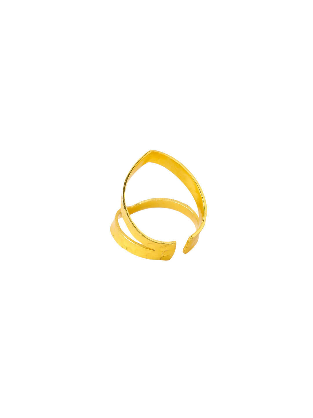 NVR Women Gold Plated Adjustable Finger Ring - Distacart