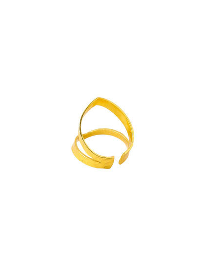 NVR Women Gold Plated Adjustable Finger Ring - Distacart