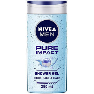 Nivea Men Pure Impact Shower Gel For Body, Face & Hair