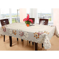 Thumbnail for Kuber Industries Floral Cotton 6 Seater Dinning Table Cover - Distacart