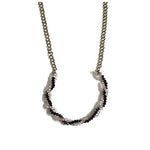 Thumbnail for Tiaraa Black & Pink Alloy Necklace with Stones for Girls - Distacart