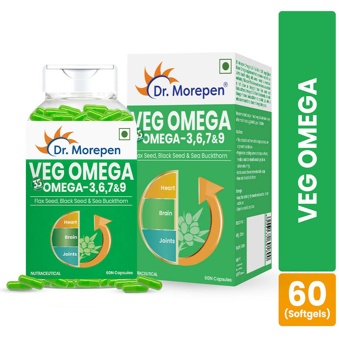 Dr. Morepen Veg-Omega Veg Capsules - Distacart