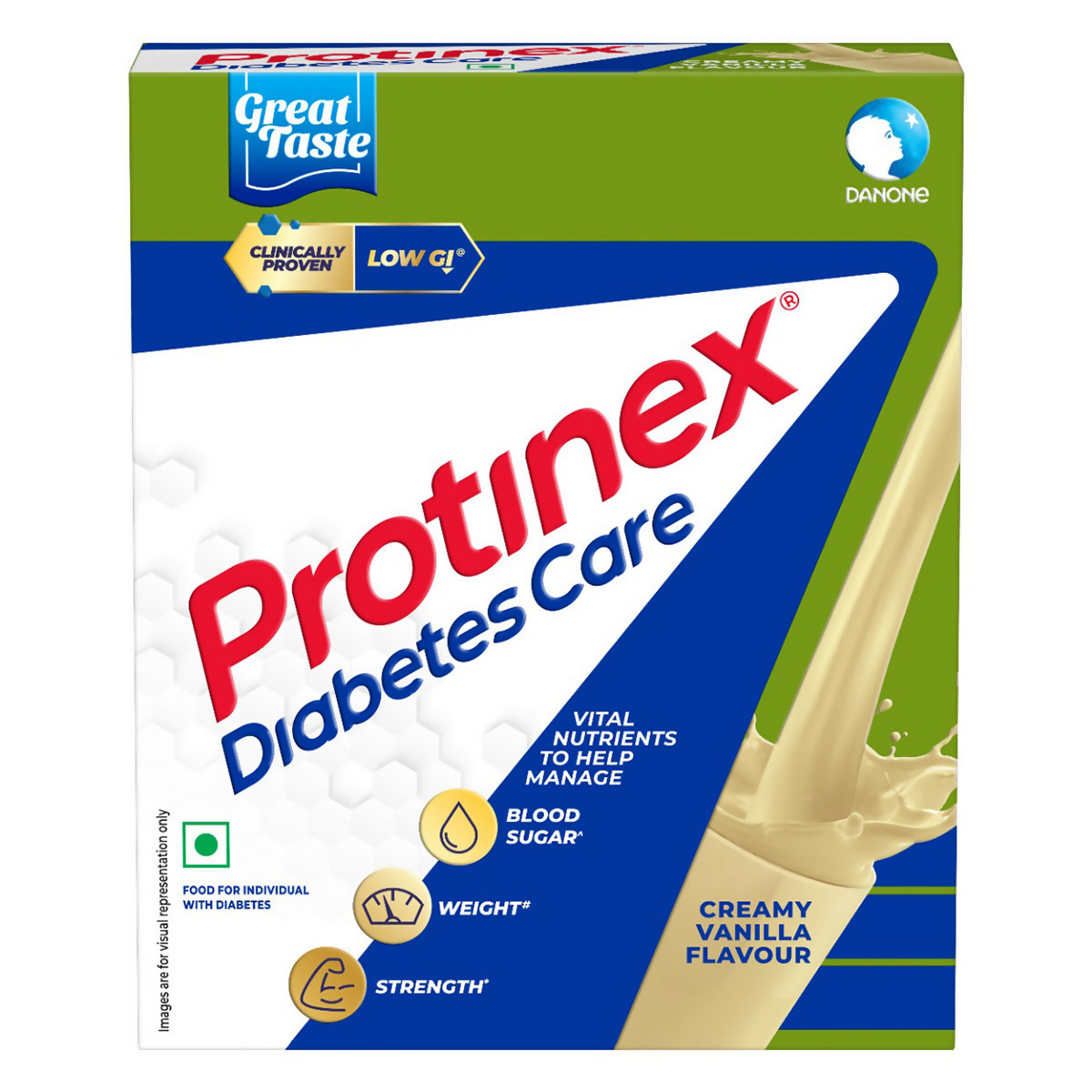 Protinex Diabetes Care Nutritional Drink Powder for Adults - Creamy Vanilla Flavor - Distacart