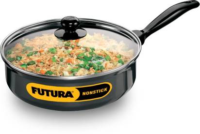 Hawkins Futura Non-stick Curry Pan 24 cm Diameter with Glass Lid 3.25 L (NCP325G) - Distacart