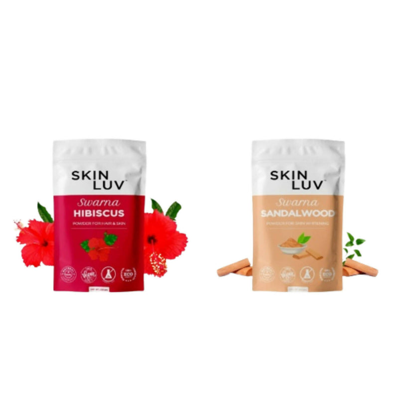 SkinLuv Swarna Hibiscus Powder And Sandalwood Powder Combo - Distacart