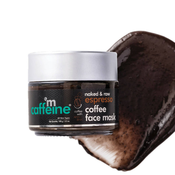 mCaffeine Naked & Raw Espresso Coffee Face Mask with Natural AHA & BHA - Distacart
