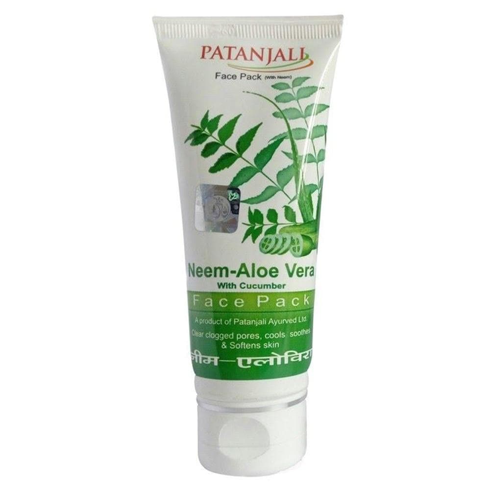 Patanjali Aloevera Neem Cucumber Face Pack, 60 gm - Distacart