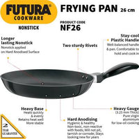 Thumbnail for Hawkins Futura Non-stick Frying Pan 26 cm Diameter 1 L (NF26) - Distacart