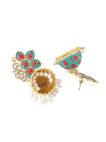 Thumbnail for NVR Women Green Dome Shaped Jhumka Earrings - Distacart