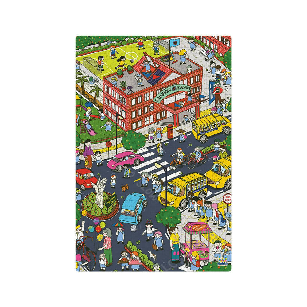 Webby Wooden After School Illustration Jigsaw Puzzle-1000 Pcs - Distacart