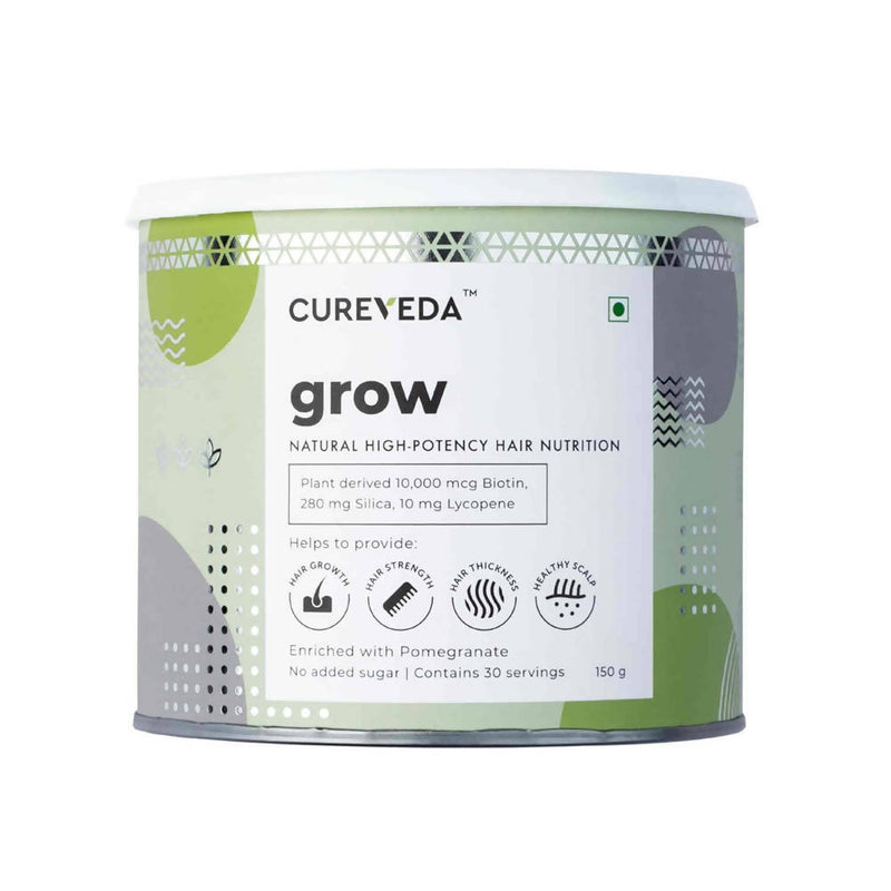 Cureveda Grow Plant Biotin Advanced Hair Nutrition - Distacart