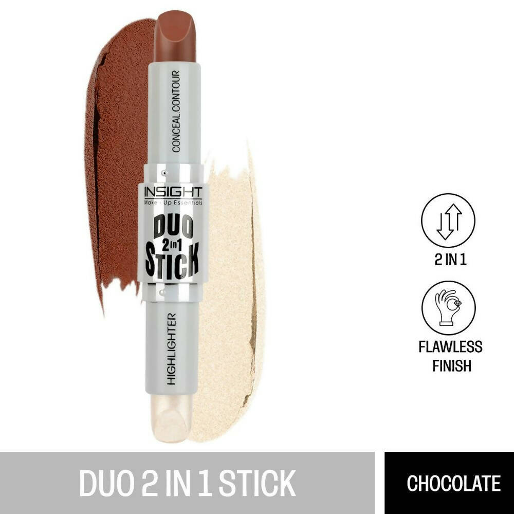 Insight Cosmetics Duo Stick Contour + Highlighter - 03 Chocolate - Distacart