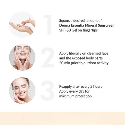 Derma Essentia SPF 50 Mineral Sunscreen Gel - Distacart