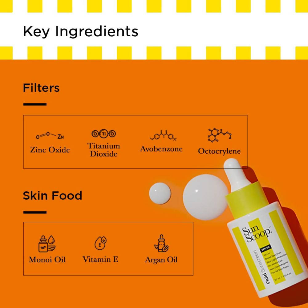 Sun Scoop Fluid Sunscreen SPF 60 - Distacart