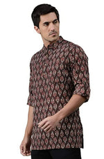 Thumbnail for Janasya Men's Brown Cotton Kurta - Distacart
