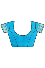 Thumbnail for Mimosa Women's Banarasi Tussar Silk Turquoise Blue Saree - Distacart