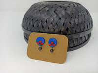 Thumbnail for Terracotta Button Studs-Blue