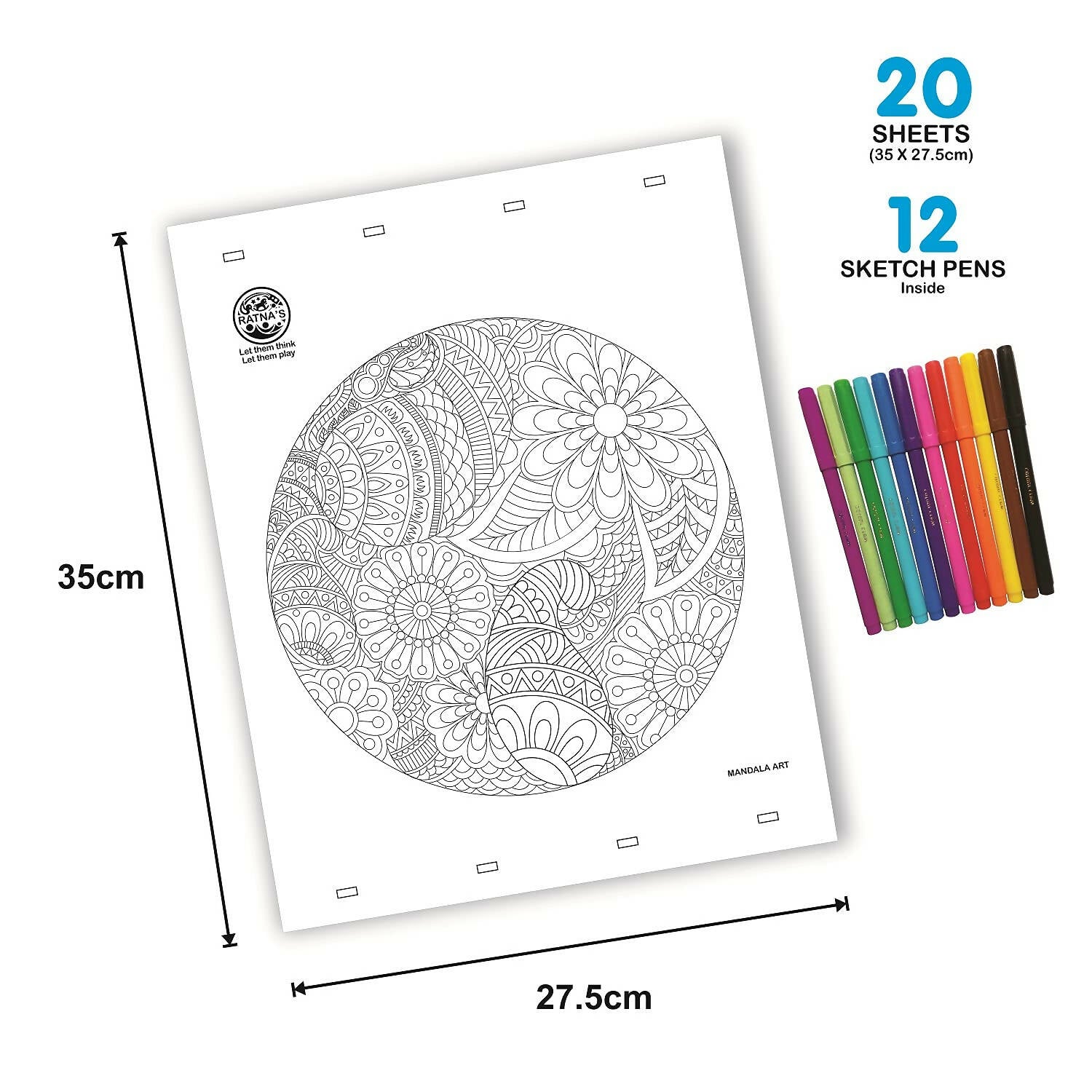 Sardar Ji Ki Dukan Ratna's Mandala Art.A Perfect Colouring Kit For All Ages (Multicolour) - Distacart