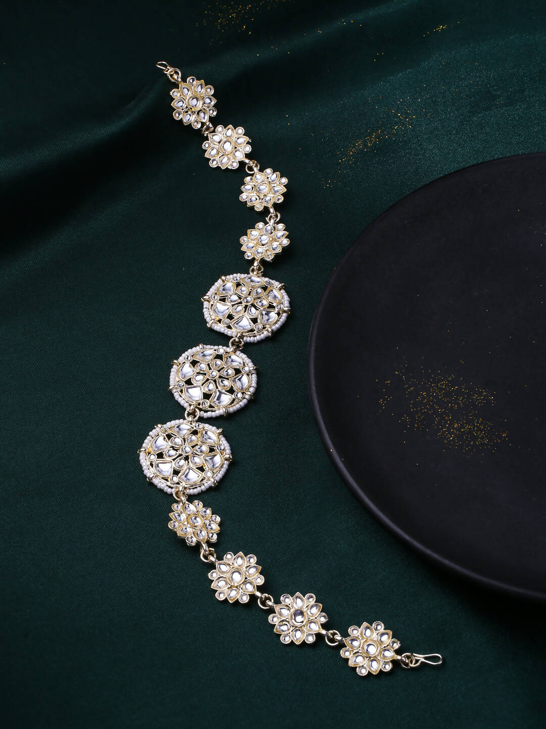 NVR Women's Gold-Plated Traditional Trending Matha Patti - Distacart