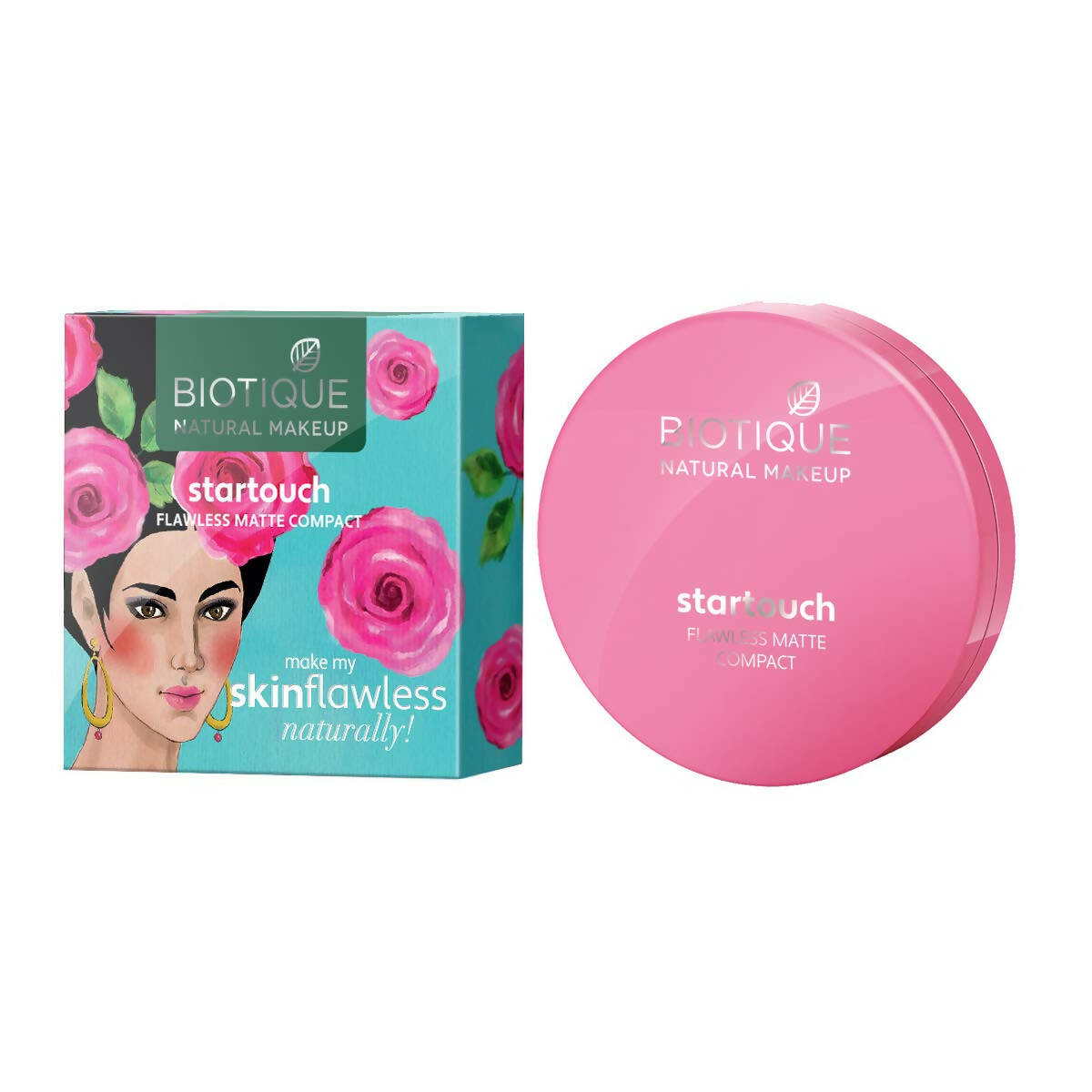 Biotique Natural Makeup Startouch Flawless Matte Compact - Tawny Nutmeg - Distacart